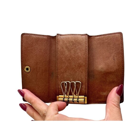 LOUIS VUITTON Brown Damier Ebene Key Holder Case - Picture 2 of 7